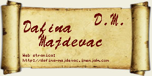 Dafina Majdevac vizit kartica